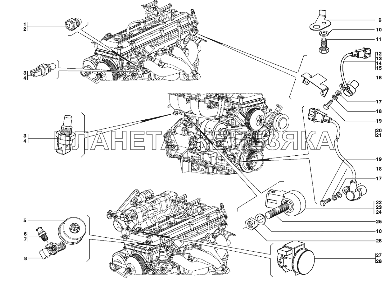 Приемник указателя температуры, датчики УАЗ-31519